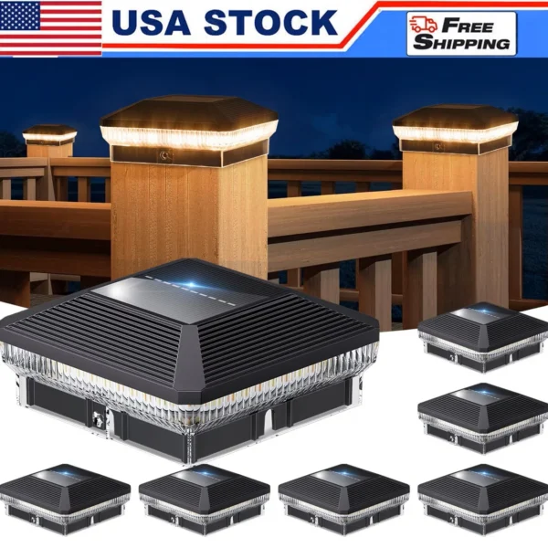6/12 Pack 4x4 Solar Post Lights