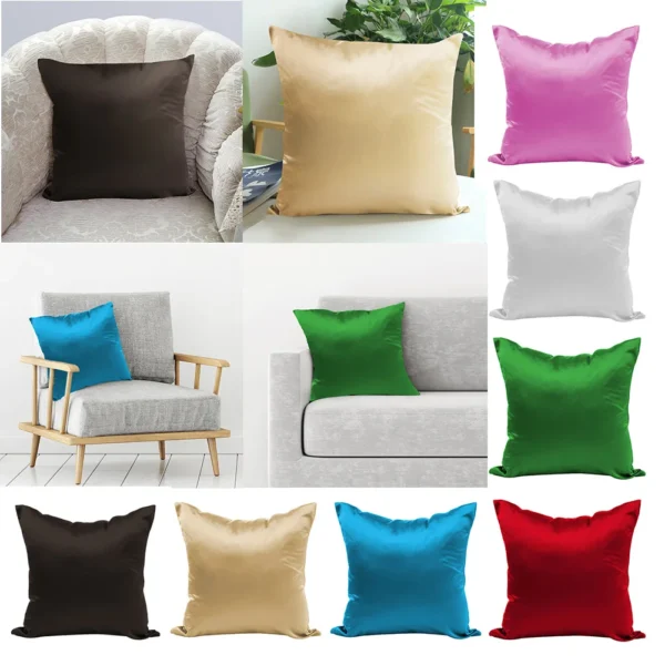 Satin Silk Chair Cushion Sleeve